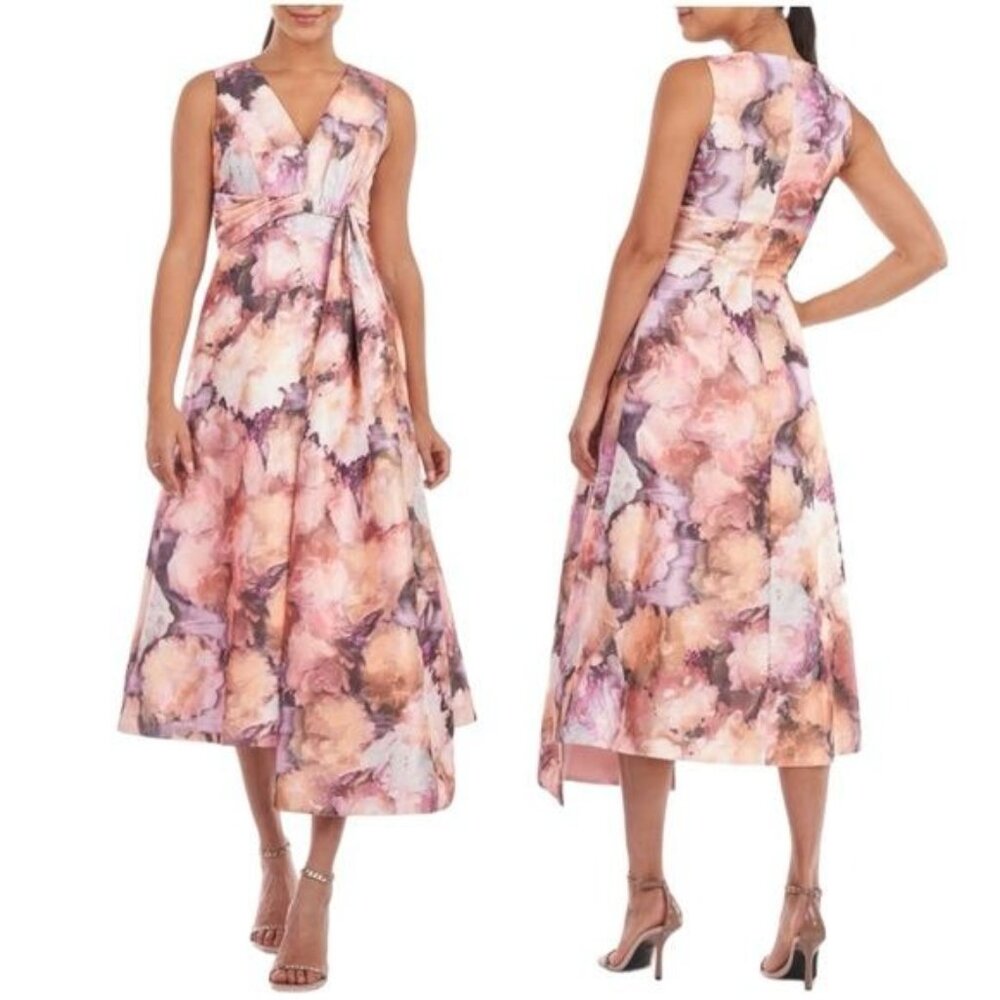 KAY UNGER Lani Midi Dress in Orchid Size 6